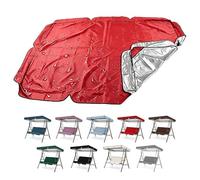 HOUKOIKBUG Housse De Toit pour Balancelle 195x125cm Toile De Rechange pour Balancelle De Jardin Tissu Oxford 210D Imperméable Housse De Rechange Toit De Balançoire(Red,77x49in-195x125cm)