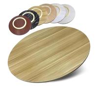 HOUKOIKBUG Plateau Tournant En Bois Pour Table À Manger 50cm 60cm 70cm Bois Lazy Susan Rond Plateau Tournante Rotation Silencieuse 360° Plateau Rotatif D'affichage(Walnut,60cm/24in)