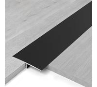 HOUKOIKBUG Profilé De Transition en T en Aluminium Seuil De Porte Barre pour Seuils De Porte Et Sols De Raccordement pour Carreaux De Sol Stratifié(Black,1 3/10in/33mm)
