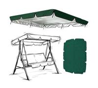 HOUKOIKBUG Toile De Rechange pour Balancelle De Jardin 3 Places 190x132cm Housse De Balançoire De Jardin Imperméable Couverture Auvent pour Balancelle Balcon(Green,64x45in-164x114cm)