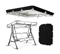 HOUKOIKBUG Toile De Rechange pour Balancelle De Jardin 3 Places 190x132cm Housse De Balançoire De Jardin Imperméable Couverture Auvent pour Balancelle Balcon(Black,64x45in-164x114cm)