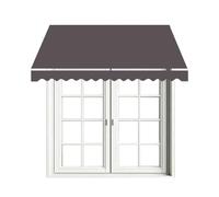 HOUKOIKBUG Toile De Remplacement Store Banne Toile De Rechange for Auvent De Terrasse 2/2.5/3/3.5/4/5m Toile D'Auvent pour Store Banne, Polyester, Imperméable(Dark Gray,10x6.5ft/300x200cm)