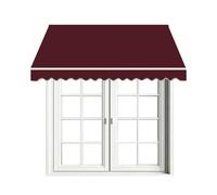 HOUKOIKBUG Toile De Remplacement Store Banne Toile De Rechange for Auvent De Terrasse 2/2.5/3/3.5/4/5m Toile D'Auvent pour Store Banne, Polyester, Imperméable(Burgundy,8x7ft/245x210cm)