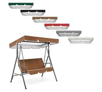 HOUKOIKBUG Toit De Rechange pour Balancelle De Jardin Imperméable Toile De Rechange Pare-Soleil À Balançoire 3 Places Housse De Toit pour Balancelle Tissu Oxford(Coffee,77x43in-195x109cm)