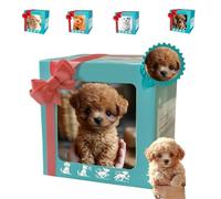 HOUKUNKA Chiot Robot amélioré 2026, Mon Chiot Robot réaliste, Compagnon interactif avec des gestes expressifs Marchant, aboyant, remuant la Queue pour Les Enfants, Les Personnes âgées (D*1)