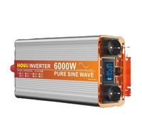 HOULI Onduleur à onde sinusoïdale pure, options de 3000W à 6000W, doubles prises EU, EU-6000W-12V-220V