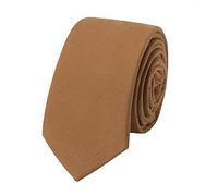 Houlife Cravate Fine pour Homme - Solide pour Fête de Mariage, Marron, S