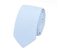 HOULIFE Cravates Fines en Coton à Rayures pour Hommes, pour Fête de Mariage, Gris/Bleu, Small