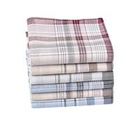 HOULIFE Homme Mouchoir en 100% Coton Doux avec Classique Carreaux pour Mariage Soirée Business Lot de 6 ou 9 Pièces,Multicolore,Medium,Multi-6 Pièces