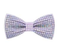 HOULIFE Nœud papillon avec strass pour homme, nœud papillon diamant pré-noué, nœud papillon à paillettes, nœud papillon à cristal réglable pour mariage, fête, banquet, lilas, M