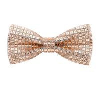 HOULIFE Nœud papillon avec strass pour homme, nœud papillon diamant pré-noué, nœud papillon à paillettes, nœud papillon à cristal réglable pour mariage, fête, banquet, Champagne, M