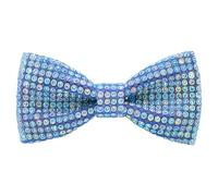HOULIFE Nœud papillon avec strass pour homme, nœud papillon diamant pré-noué, nœud papillon à paillettes, nœud papillon à cristal réglable pour mariage, fête, banquet, bleu, M