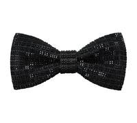 HOULIFE Nœud papillon avec strass pour homme, nœud papillon diamant pré-noué, nœud papillon à paillettes, nœud papillon à cristal réglable pour mariage, fête, banquet, Noir 1, M