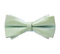 HOULIFE Nœud papillon pour homme, réglable, pré-noué, en satin de polyester, couleur unie, pour fête, mariage, banquet, Vert menthe., M