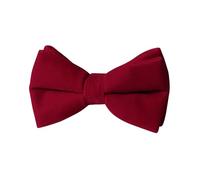 HOULIFE Nœud papillon réglable en velours pour homme - Nœud papillon uni avec papillons - Pour marié - Avec boîte cadeau (double couche), bordeaux, 12x7cm