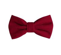 HOULIFE Nœud papillon réglable en velours pour homme - Nœud papillon uni avec papillons - Pour marié - Avec boîte cadeau, bordeaux, 12x7cm