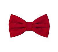 HOULIFE Nœud papillon réglable en velours pour homme - Nœud papillon uni avec papillons - Pour marié - Avec boîte cadeau, rouge, 12x7cm