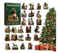 Hounds' Calendrier de l'Avent 2025, calendrier de Noël de 24 jours avec pendentif sur le thème du chien, figurines de chien cool en acrylique 2D pour fenêtre, cheminée, chambre à coucher, cadeau pour