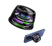 Hounyoln Haut-parleur Bluetooth magnétique, multifonction et portable G200 avec lumière multicolore RVB et effet sonore surround 3D, support de téléphone pour iPhone, Android, appairage TWS (noir)