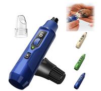 Hounyoln Silent Groom Pro - Broyeur à ongles à 7 vitesses avec lumière silencieuse pour chiens, chats, oiseaux et petits animaux | Fonctionnement à une main et collecteur de poussière intégré (bleu)