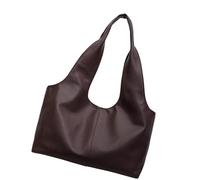 HOUODQU Sac de bureau fonctionnel tendance en polyuréthane avec fermeture facile à ouvrir et grand espace pour les besoins quotidiens Sac de bureau de grande capacité, café