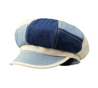Houolsator Chapeaux de journaux pour Femmes 8 Panneaux Cap Newsboy Femmes Protection Solaire Chapeaux d'été avec Largeur Plateau Plateau Plat de Jean pour Peintres Chapeau