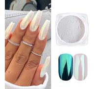 Houolsator Chrome Chrome Nail Powder Mirror Mirror Powder Pearl Nail Art avec 2 PCS Sticks Sticks for Home DIY Art Decoration Salon 2pcs