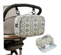 Houolsator Stroller Diaper Bag 11x4x7.5 Multi-Pocket Small Diaper Bag with Tote & Shoulder Strap Zipper Closure Waterproof Polyester for New Parents, Rectangular Pattern Stroller
