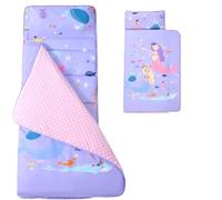 Houolsator Toddler siest Mat avec Oreiller et Couverture Mat de Couchage Thermique Anti-Kick avec poignée 47x20 Roll Up pour Enfants Sleep Sac Naptes de Sieste pour la garderie préscolaire 1