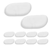 Houppette à Maquillage Transparente 12 Pièces Feuille en Silicone | Non Absorbante, Réutilisable, Résiste aux Résidus, pour Primer et Blush, Kit Beauté Quotidien