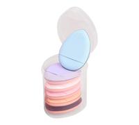 Houppette à poudre en velours - Mini éponge à coussin d'air, houppette de maquillage douce, applicateur de doigt mélangé avec sangle élastique, applicateur de poudre sèche et humide pour kit de beauté