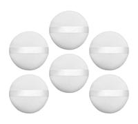 Houppette de Maquillage Ronde Coton et Éponge Lot de 6 10cm | Blanc, Souple et Doux Peau, Format Compact Portable, Usage Simple au Quotidien