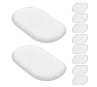 Houppette Feuille en Silicone Transparente pour Poudre 12 Pièces | Application Hygiénique, Usage Quotidien ou Kit Pro, pour Fard Lumineux et Poudre Translucide