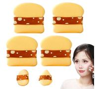 Houppette Pour Le Visage | Applicateur Pour Poudres Libres Et Fonds De Teint | 6 Pièces Éponge De Maquillage Douce Pour Utilisation À Sec Et À Humide Pour La Fixation Du Correcteur BB Crème CC Crème E