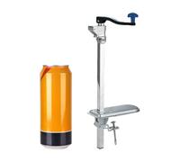 Hourdeuse manuelle de la boîte en acier inoxydable, ouvreur commercial sur le banc pour les grandes canettes, base en acier durable pour un usage industriel argent 75cm/29.5in