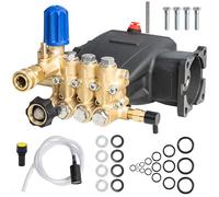 Hourleey - Pompe de lavage haute pression, 3700 PSI 2,5 GPM axe 3/4" horizontal triple piston pompe de rechange avec déchargeur de réglage, compatible avec les modèles Simpson MorFlex 40224, 40225