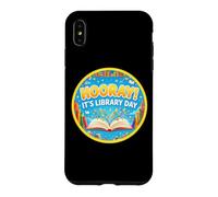Hourra, C'est la journée des bibliothèques ! Lecture, Amateur de Livres, bibliothécaire Scolaire Coque pour iPhone XS Max