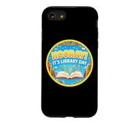 Hourra, C'est la journée des bibliothèques ! Lecture, Amateur de Livres, bibliothécaire Scolaire Coque pour iPhone SE (2020) / 7/8