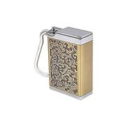 Hourwof Cendrier portable en métal avec couvercle, cendrier de poche d'extérieur pour cigarettes, joli cendrier de voyage avec porte-clés, bronze en relief