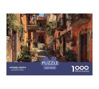 House 1000 Piece Brain Training Jigsaw Charming Street View Town Puzzle, Educational Toy for Children & Adults, Stress Relief Family Game 70x50cm/1000pcs