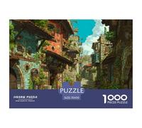 House 1000 Piece Jigsaw Charming Street View Town Puzzle - Ideal Present for Children Adults, Educational Brain Booster & British Family Toy 70x50cm/1000pcs