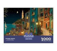 House 1000 Pieces Educational Jigsaw Charming Street View Town Puzzle, Fun Brain Game for Kids & Adults, Family Indoor Bonding Toy 70x50cm/1000pcs