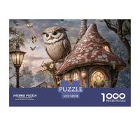 House 1000 Pieces Educational Jigsaw The Hut at The Feet of The Owl Puzzle - Brain Booster for Adults Children, Stress Relief Interactive Toy 52x38cm/1000pcs