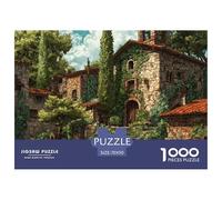 House 1000 Pieces Evening Leisure Jigsaw Charming Street View Town Puzzle, Educational for Kids Adults, Cozy UK Family Time & Brain Training 70x50cm/1000pcs