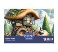 House 1000 Pieces for Adults and Children,Jigsaw The Cottage Hidden in The Shoes Puzzle Educational Cognitive Toy, 38x26cm/1000pcs