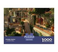 House 1000 Pieces Fun Gift Jigsaw Charming Street View Town Puzzle, Educational Toy for Children Adults, British Brain Training & Family Leisure 70x50cm/1000pcs