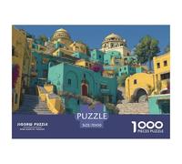 House 1000 Pieces Fun Gift Jigsaw Charming Street View Town Puzzle, Educational Toy for Children Adults, British Brain Training & Family Leisure 70x50cm/1000pcs