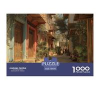 House 1000 Pieces Jigsaw Charming Street View Town Puzzle for Adults and Children, Educational Brain Training Game, Family Bonding Indoor Activity 70x50cm/1000pcs