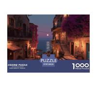 House 1000 Pieces Jigsaw Charming Street View Town Puzzle for Kids Adults, Educational Brain Training & UK Family Game 38x26cm/1000pcs