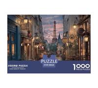 House 1000 Pieces Jigsaw Charming Street View Town Puzzle for Kids Adults, Educational Brain Training & UK Family Game 38x26cm/1000pcs